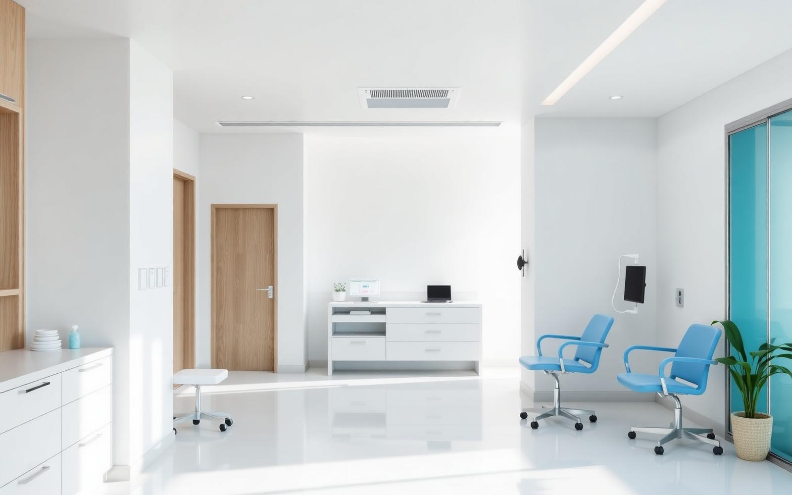 Ambiente moderno e confortável do consultório